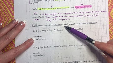 Chapter 2.4 Writing a Biconditional Statement Example 2