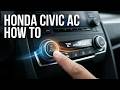HEATER AIR CONDITIONER CONTROL IN HONDA CIVIC - HOW TO