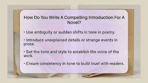How Do You Write A Compelling Introduction For A Novel? - The Prose Path