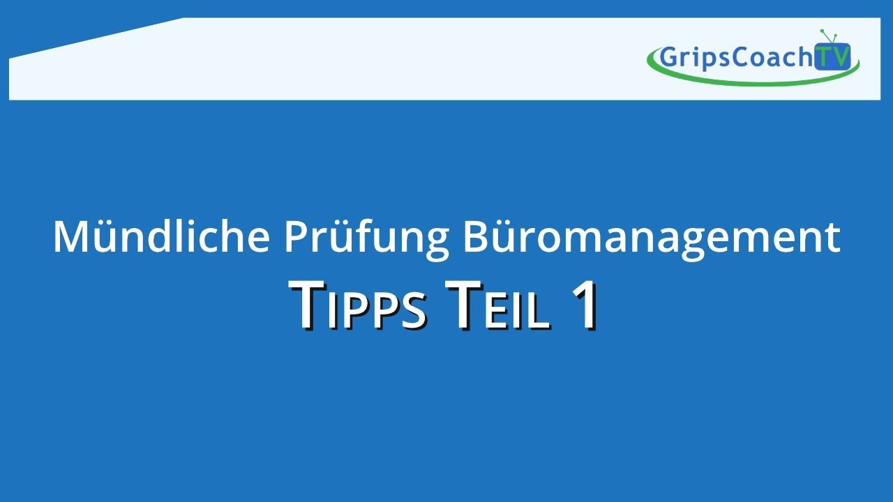 Tipps Teil 1 - Mündliche Prüfung Kaufmann / Kauffrau für ...