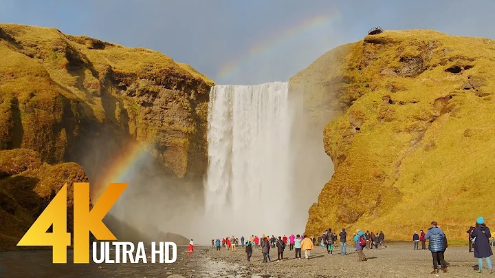 Best Icelandic Waterfalls in 4K - Fascinating Beauty & Waterfall Sounds - 10 bit Relax Video