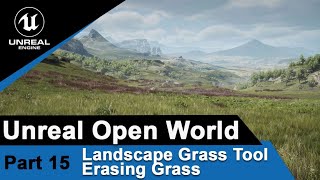 Unreal Landscape Grass Output - Erasing Grass - UE4 Open World Tutorials #15
