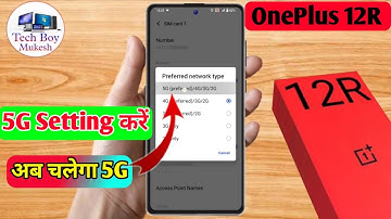oneplus 12r 5g network settings, oneplus 12r me 5g network kaise laye