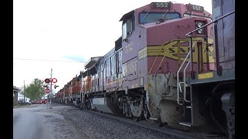 Santa Fe B40-8W, GP60B, Executive Mac, And More With HLCX 3805 Leading