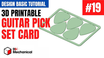 Modeling Guitar Pick Set Card - in Designspark Mechanical - DSM Narrated Tutorial #19