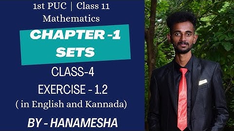 1st PUC Maths | Chapter 1 Sets | Exercise 1.2 in Kannada | Class 4 | Limitless Math