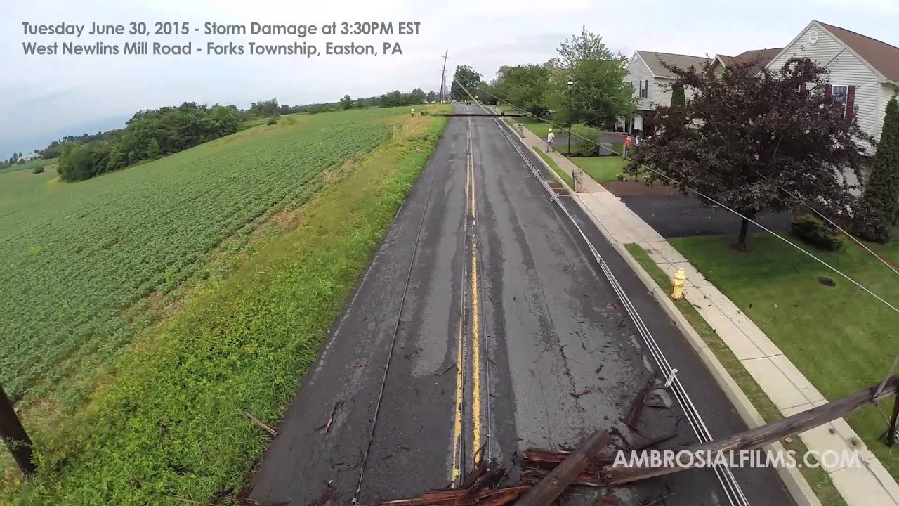 Storm damage in Forks Township on June 30, 2015 YouTube