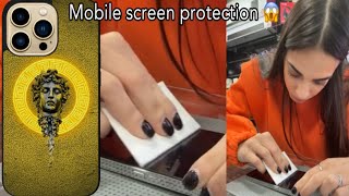 2 Minuts Mobile Screen Protector Changing Craft 😱😍 #asmr #mobile #girl