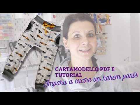 Cartamodello e tutorial harem pants bambini