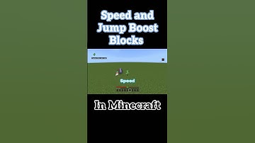 Speed and Jump Boost Blocks in Minecraft Tutorial #shorts #minecraft