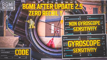 New Update 2.5!! 🔥 (, Best Sensitivity Code+Control Setting PUBG Mobile |BGMI After Update 2.5