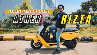 New Ather Rizta Bigger Family EV Scooter Walkaround Detailed Review |  Price, Features | Ksc Vlogs