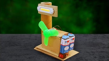 1 Scientific project item made with cardboard LED Module DC motor