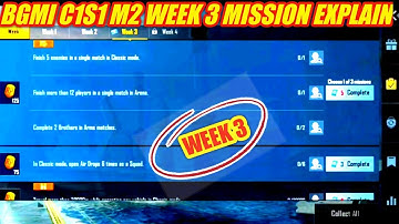 season c1s1 m2 week 3 mission explain) pubg mobile rp mission | bgmi rp mission