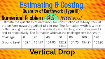 Estimating the Quantity of Earthwork for Vertical Drop | Estimating and Costing II