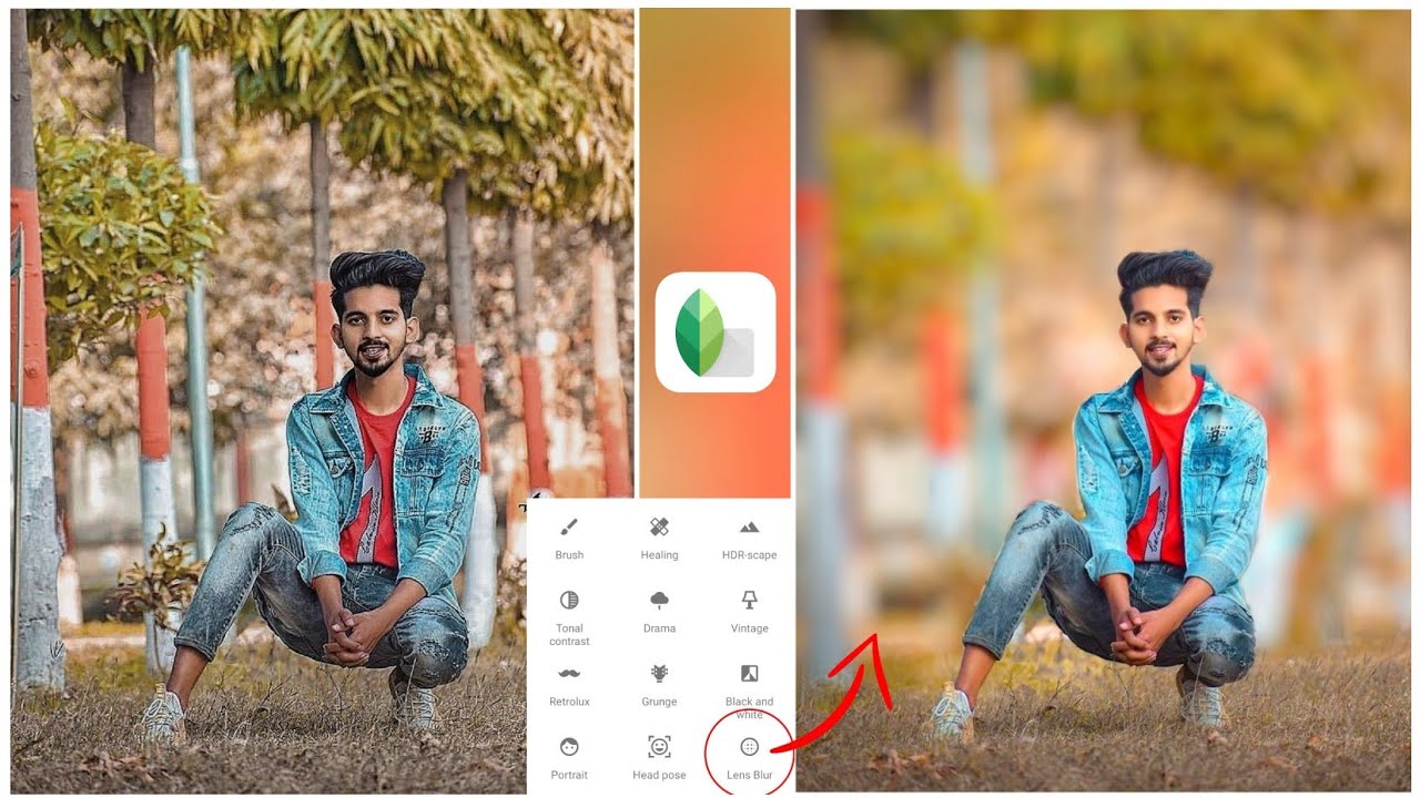 How to Blur Background in Snapseed Mobile 2022 | Snapseed Blur Background  Photo Editing - YouTube