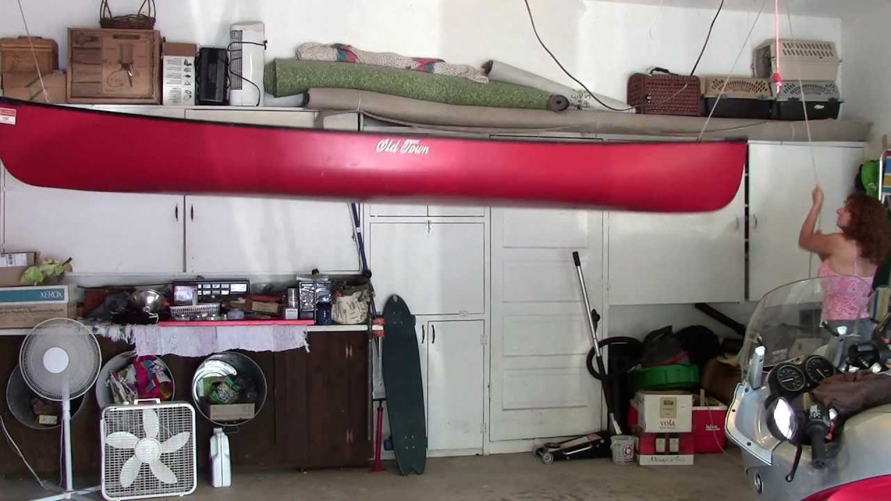 How To Hang A Canoe From The Ceiling - YouTube