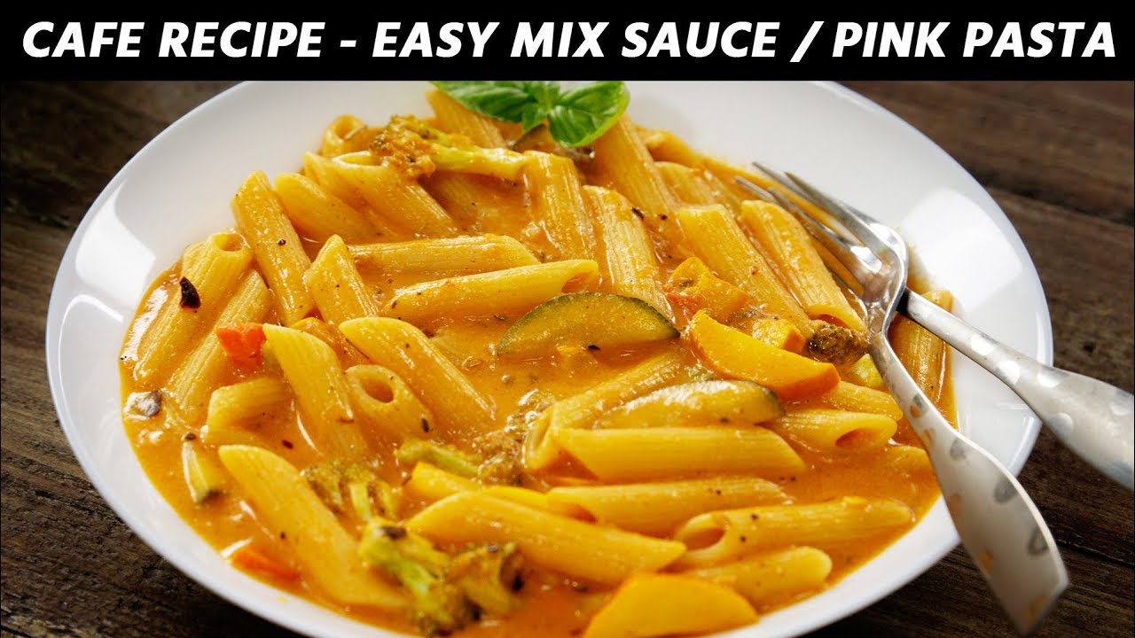 Cafe Pink Pasta / Mix Sauce Pasta - Easy Red & White Recipe CookingShooking | Yaman Agarwal