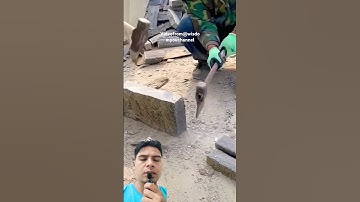 Splitting stones using simple tools and working together #goodtools #shorts #viralshorts