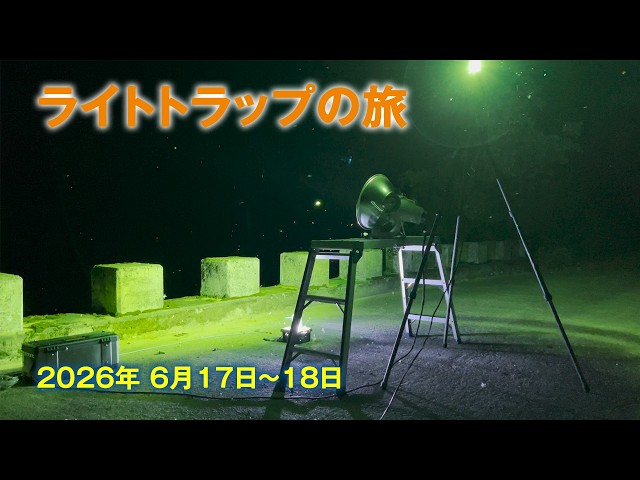 2026年6月17日と18日の採集 ライトトラップの旅 - YouTube