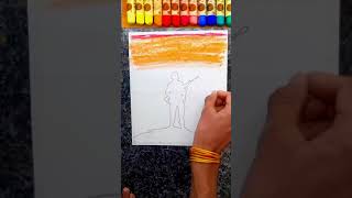 How to draw the Indian army  | Army helicopter | soft pastels drawing#shorts screenshot 4