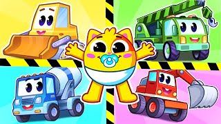My Construction Vehicles Build a Park 🏗️🎡 Funny Kids Songs & Nursery Rhymes♥️