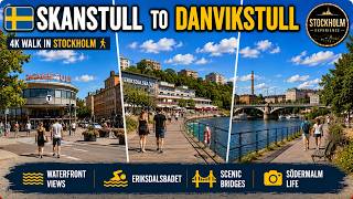 Stockholm 4K Walk 🇸🇪 Skanstull to Danvikstull via Eriksdalsbadet