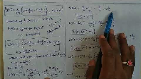 DSP(ECE/EEE) - PROBLEM3 ON FOURIER SERIES METHOD OF DESIGNING FIR FILTER