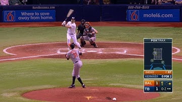 BAL@TB: Kiermaier sends a two-run home run to right