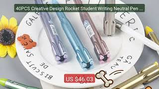 40PCS Creative Design Rocket Student Writing Neutral Pen He... — Top Pick 2026 | Unbeatable Price!