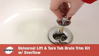 Universal Lift and Turn Tub Drain Trim Kit with Overflow