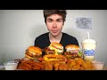 HUGE BURGER FEAST • WE NEED TO TALK • Juicy Burgers, Chili Cheese Dog, Fried Chicken, tots+(Mukbang)