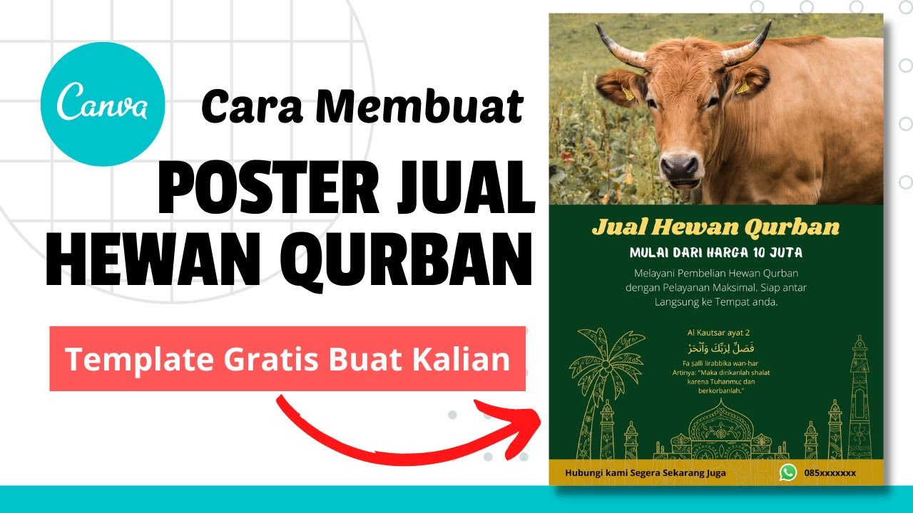 Cara Edit Poster Jual Hewan Qurban Idul Adha di CANVA Rujukan Muslim