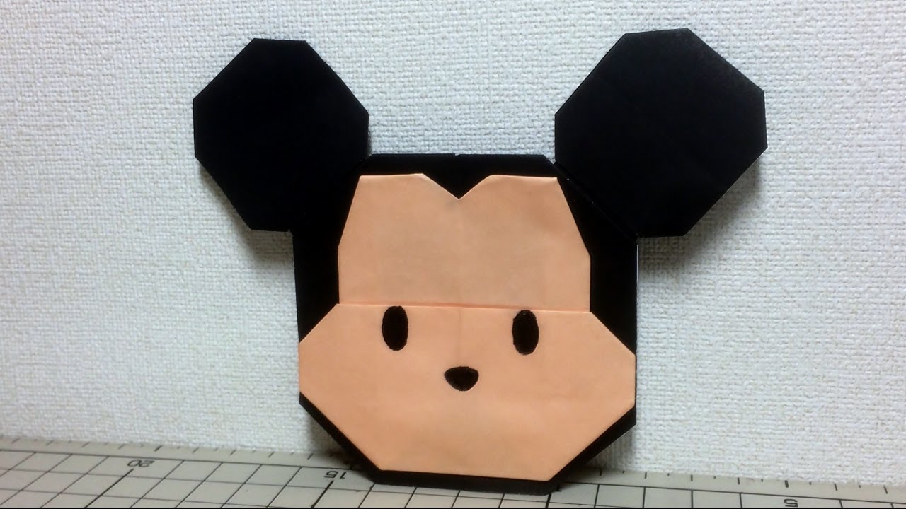 ツムツム折り紙 ミッキーの作り方 How To Make Origami Disney Youtube