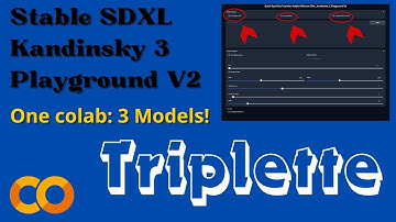 Stable Diffusion SDXL + Kandinsky 3 + Playground V2 in a Single Colab w/ Gradio!! Small Tutorial.