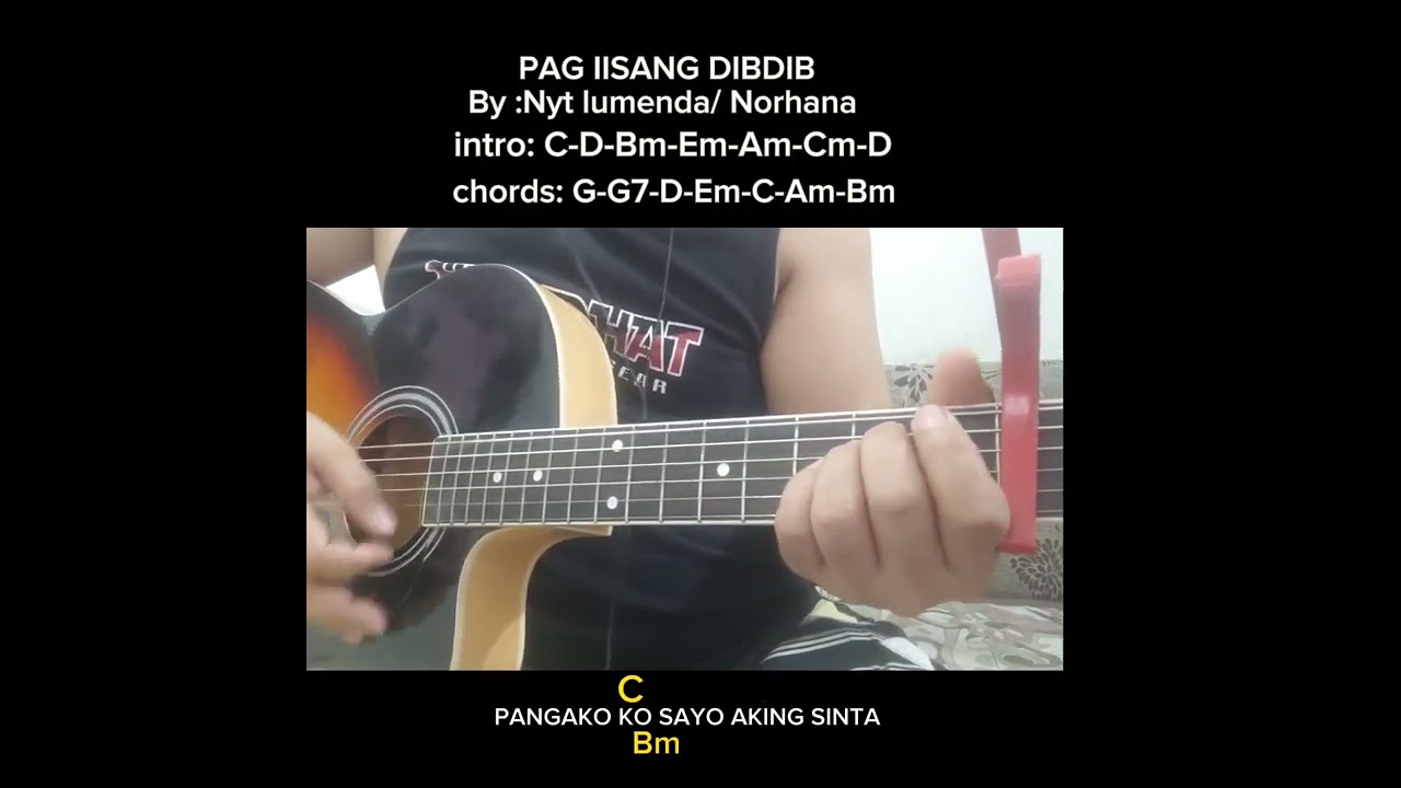 PAGIISANG DIBDIB BY:NYT LUMENDA AND NORHANA lyrics and chords tutorial #easy guitar chords