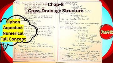 Chap-8| Cross Drainage Structure| Siphon Aqueduct Numerical | Part-2| IOE|TU|PU|PoU|KU