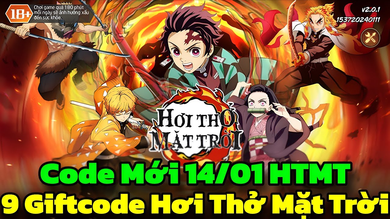 Hơi Thở Mặt Trời - 9 Giftcode Hơi Thở Mặt Trời & Code Mới 14/01 HTMT - Hơi Thở Mặt Trời Code