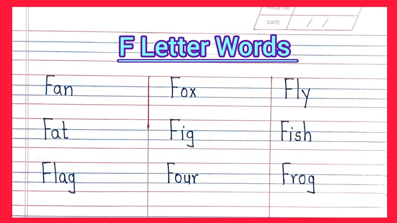 F Letter Words | words that start with the letter F | 30 f letter words 