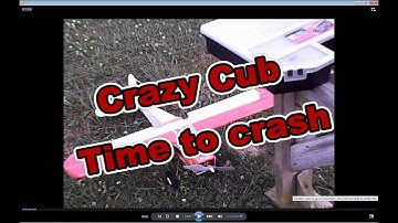 Scratch built foam board "Crazy Cub" Crash video