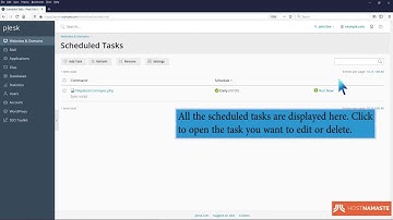 How to edit or delete Scheduled Tasks in Plesk   HostNamaste