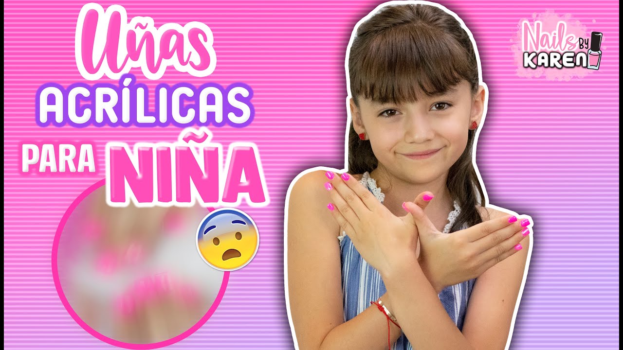 UÑAS ACRÍLICAS en NIÑA de 8 AÑOS