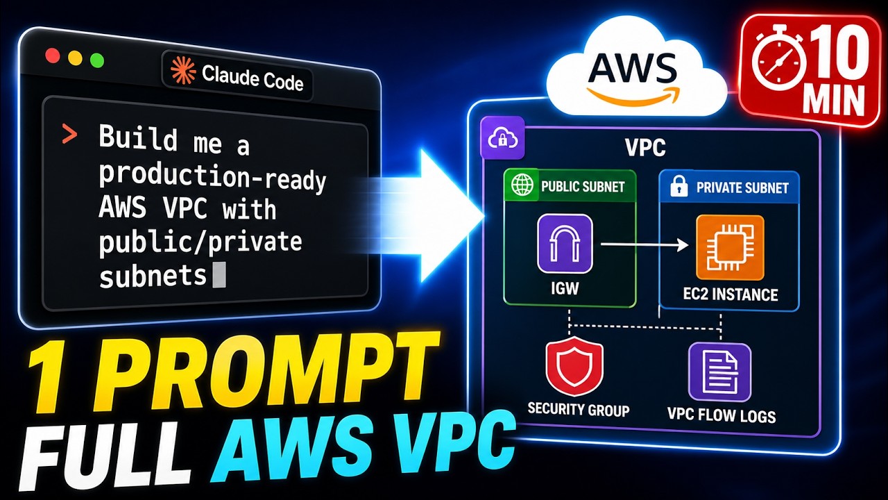 Claude Code for DevOps: Build a Full AWS VPC in 10 minutes - YouTube