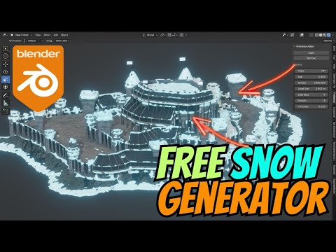 🎁[Free #Blender addon]: Easily generate snowfall and icicles!