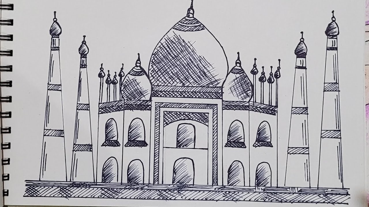 Taj Mahal Drawing With Pencil || Taj Mahal Drawing Easy || How To Draw Taj  Mahal #tajmahaldrawing - YouTube