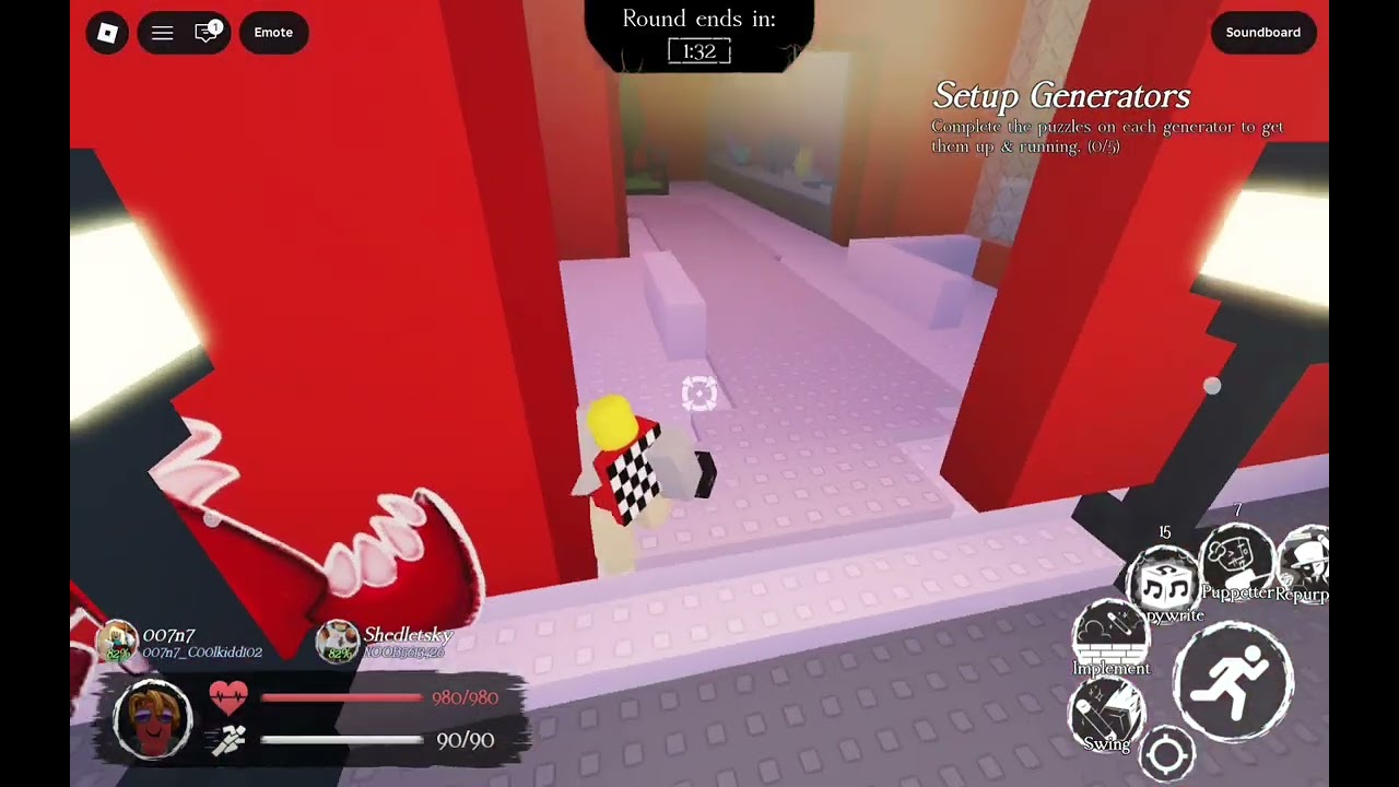 Just playing a fake forsaken game with my mini me! (Roblox, forgot the games name😮‍💨)