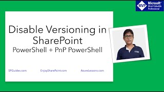 PowerShell SharePoint Online - Disable versioning in document library + PnP PowerShell