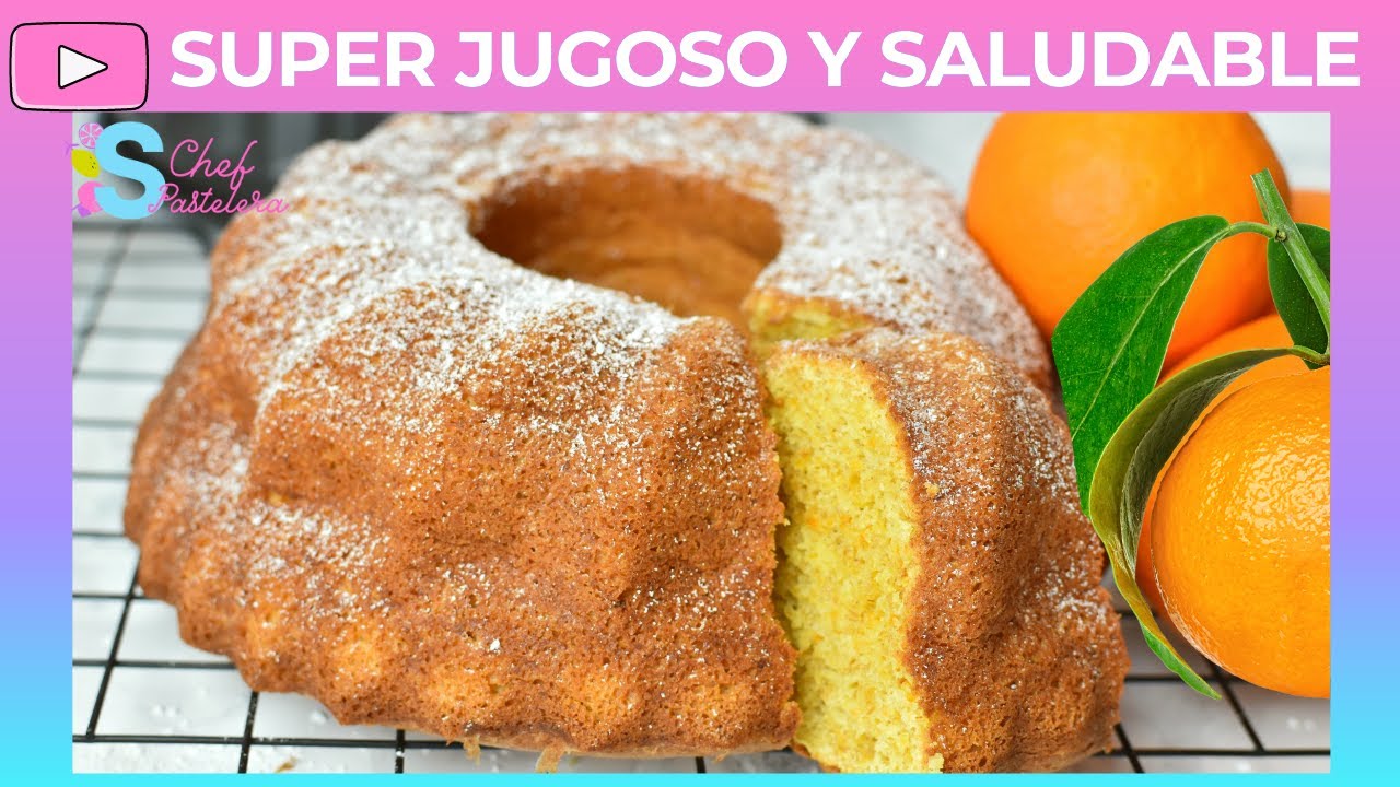 BIZCOCHO de Mandarinas Super Jugoso ¡SIN Azúcar, Super Saludable!  |Sandra ChefPastelera