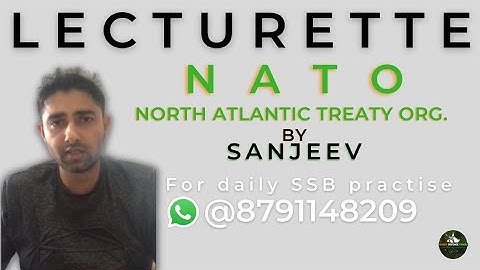 SSB Lecturette Topic | NATO |#262 |Daily Lecturette Practice|SSB INTERVIEW | w/ap to join-8791148209