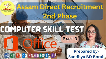 Computer Skill Test | Part 3 | ADRE 2nd phase | Important for all Competitive Exams | Grade |||
